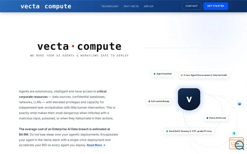 Screenshot of Vecta Compute