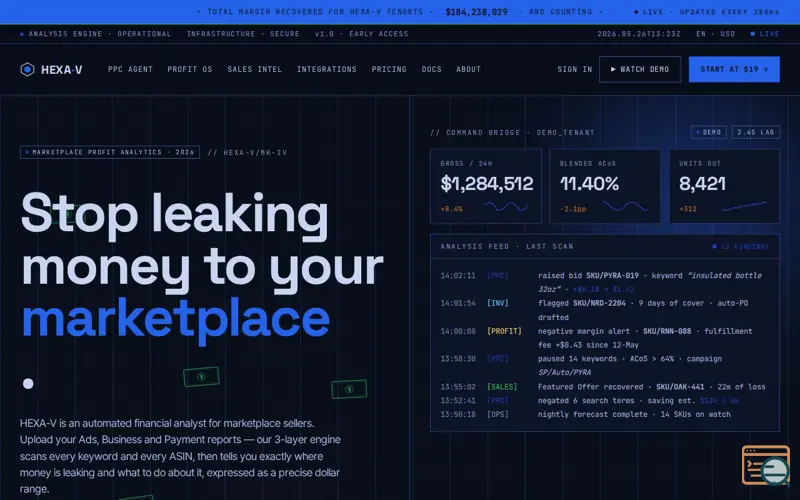 Screenshot of HEXA-V
