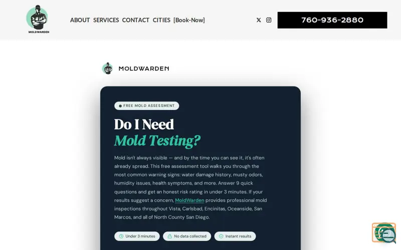 Screenshot of Do I Need Mold Testing?