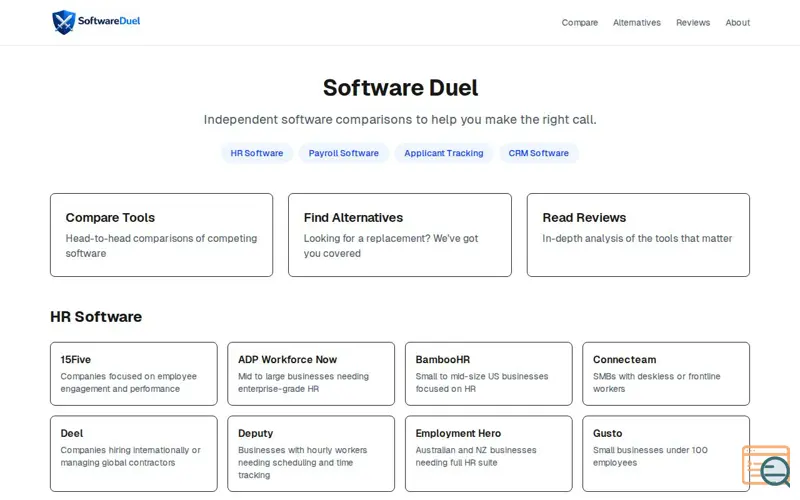 Screenshot of SoftwareDuel