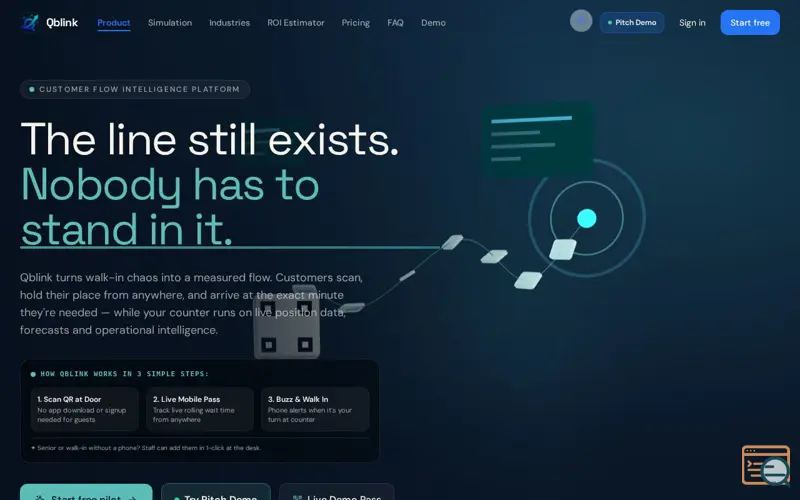 Screenshot of Qblink :Queue Flow Intelligence Platform