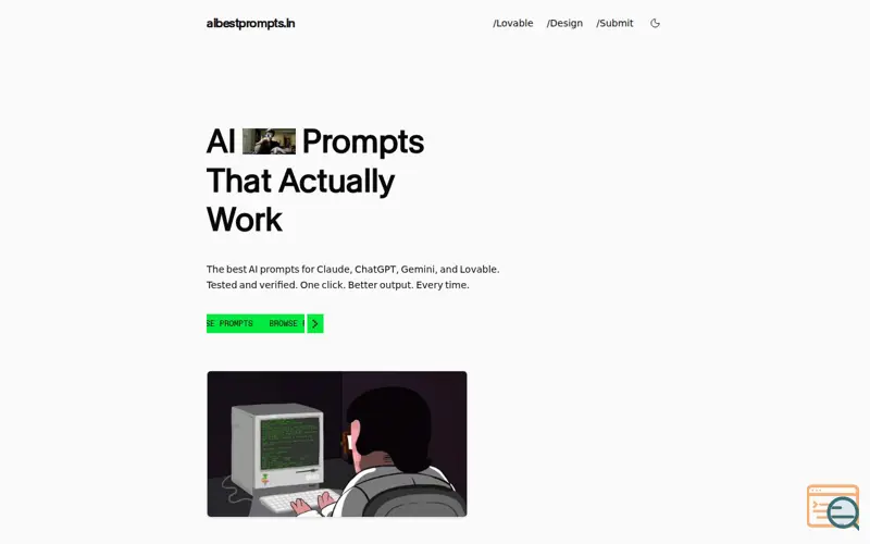 Screenshot of AI Best Prompts