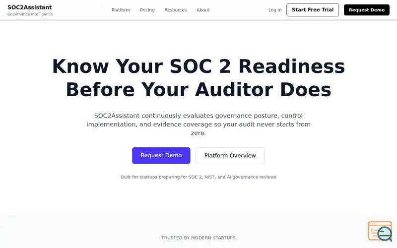 Screenshot of SOC2Assistant