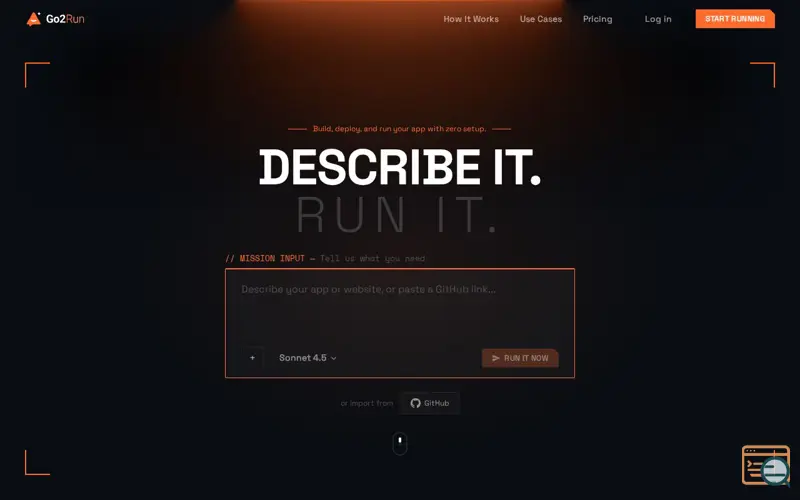 Screenshot of Go2Run.ai