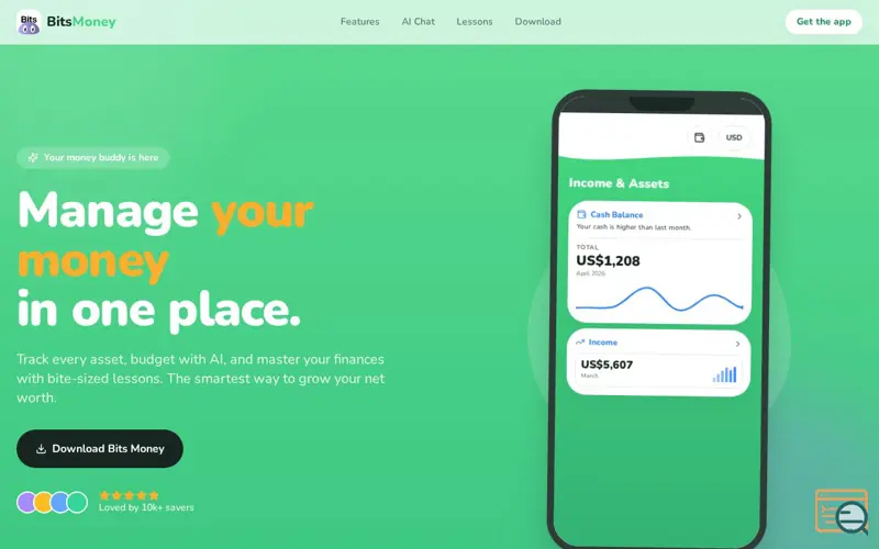 Screenshot of Bits Money