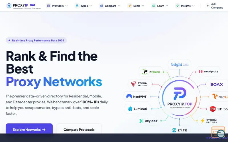 Screenshot of PROXYIP - Rank & Find the Best Proxy 