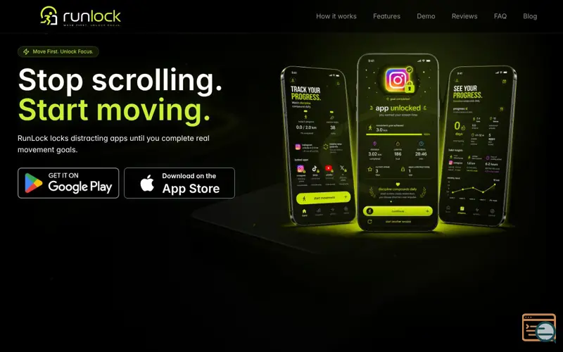 Screenshot of RunLock