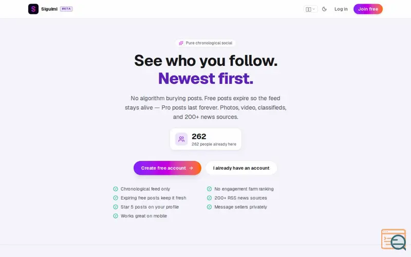 Screenshot of Siguimi