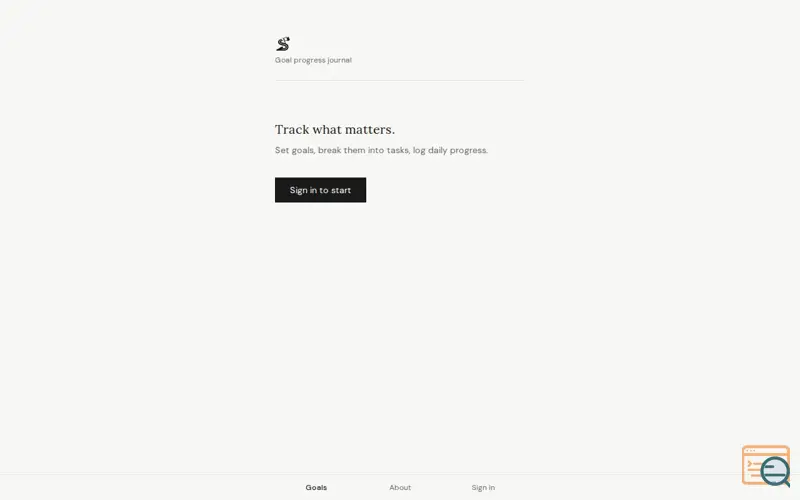 Screenshot of Stride — Goal Progress Journal