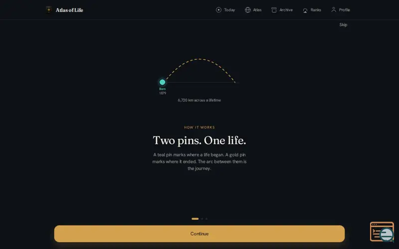Screenshot of Atlas of Life