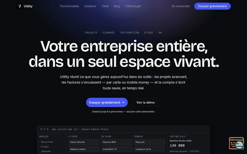 Screenshot of Utility