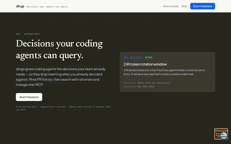 Screenshot of dlogs