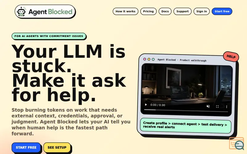 Screenshot of Agent Blocked