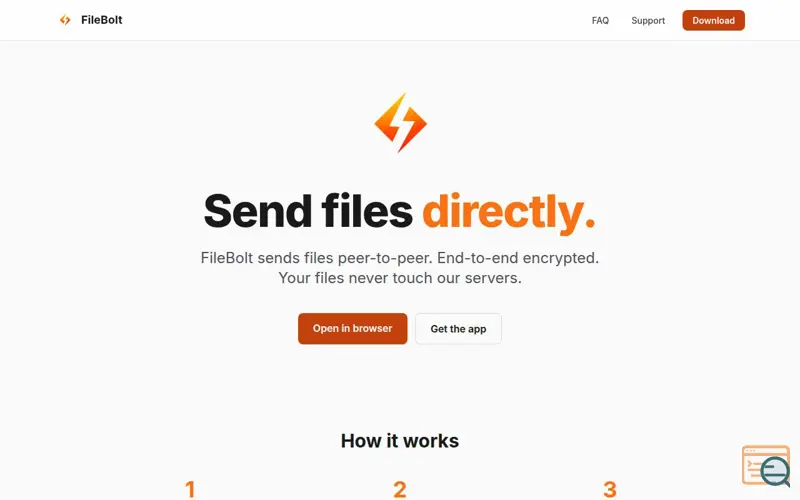 Screenshot of FileBolt