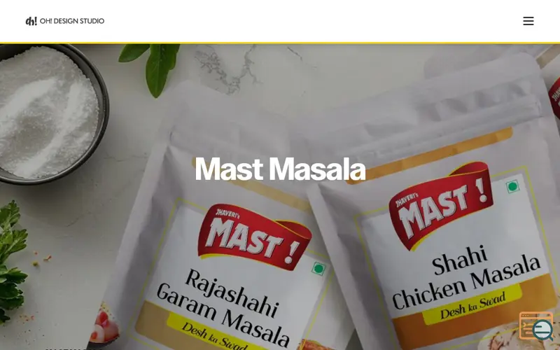 Screenshot of Mast Masala Packaging Design Case Study