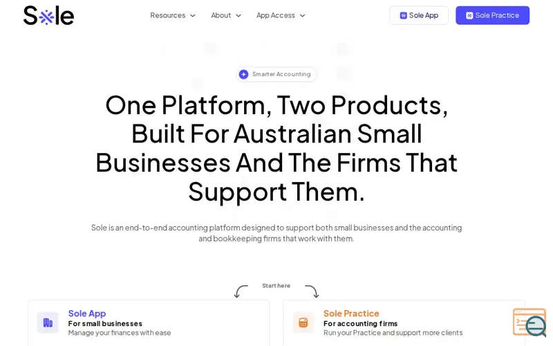 Screenshot of Sole App