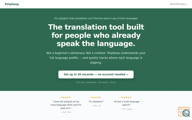Screenshot of PolyKeep - Keep All Your Languages Sharp