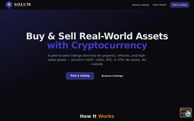 Screenshot of Solum