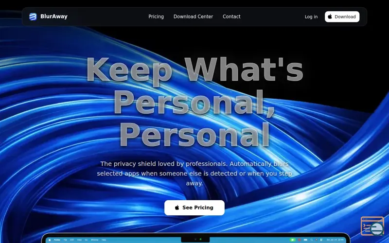 Screenshot of BlurAway
