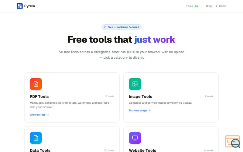 Screenshot of Pyrelo