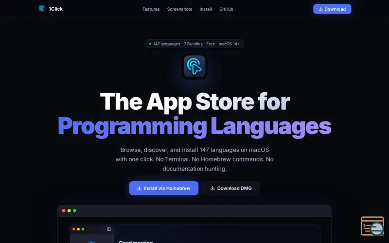 Screenshot of 1clicklangs