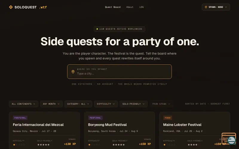 Screenshot of Soloquest
