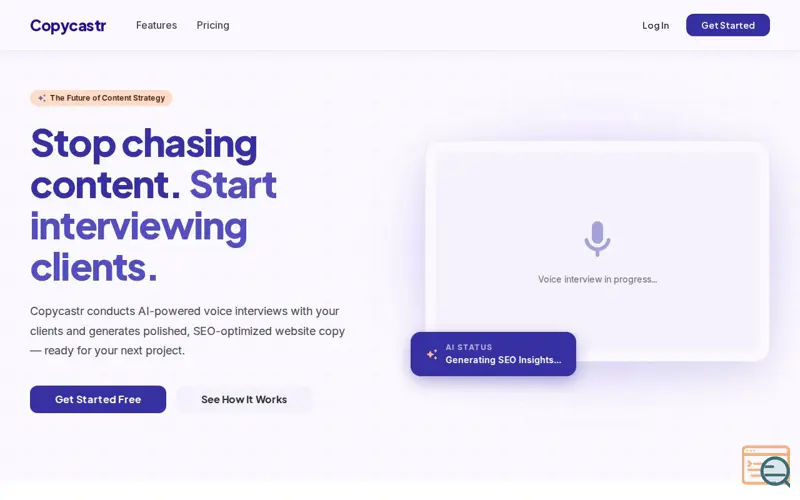 Screenshot of Copycastr