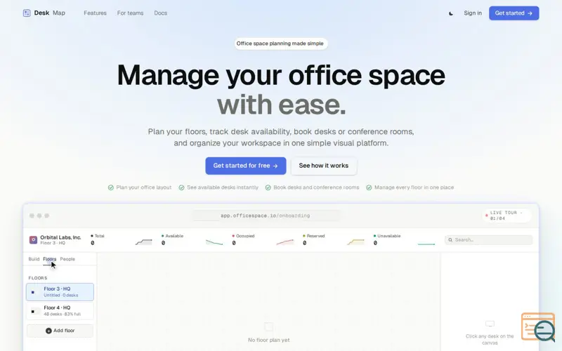 Screenshot of DeskMap