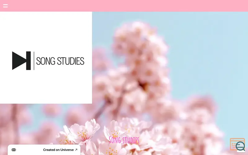 Screenshot of Song Studies, a launch using Universe