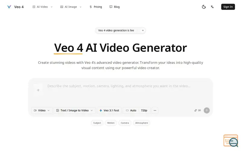 Screenshot of Veo 4