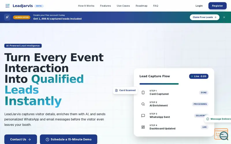 Screenshot of LeadJarvis