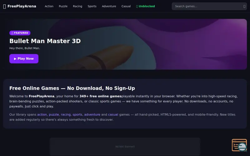Screenshot of FreePlayArena