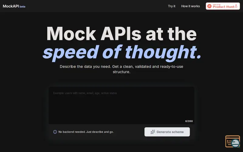 Screenshot of MockAPI