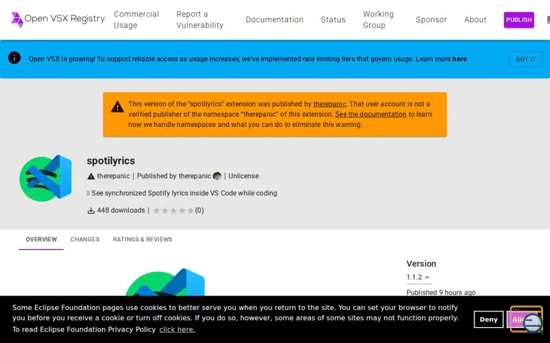 Screenshot of Spotilyrics
