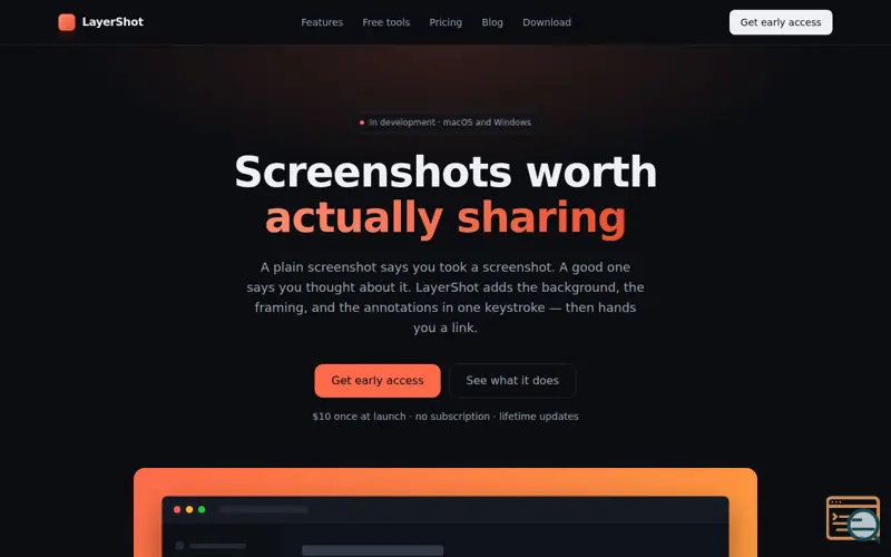 Screenshot of LayerShot