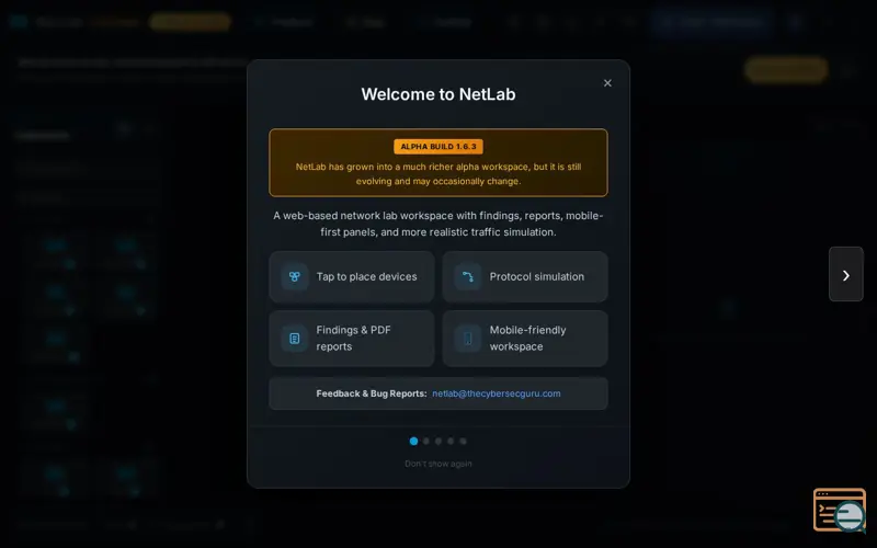 Screenshot of NetLab Network Simulator, a launch using Grow by Mediavine