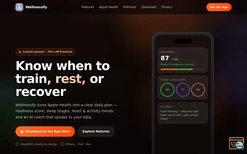 Screenshot of Wellnessify