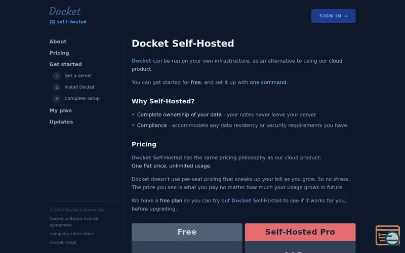 Screenshot of Withdocket