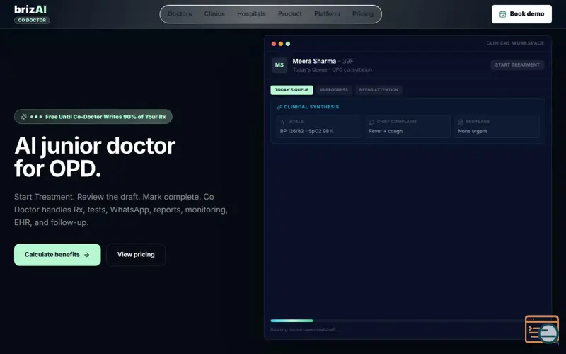 Screenshot of Co Doctor: AI junior doctor