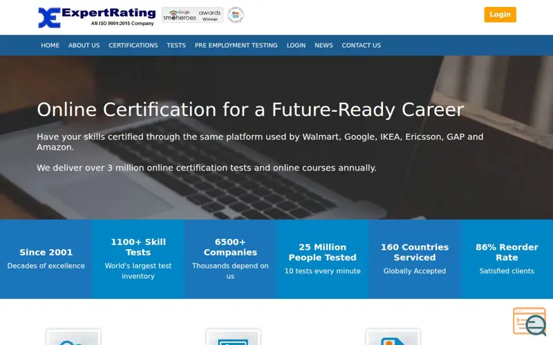 Screenshot of ExpertRating