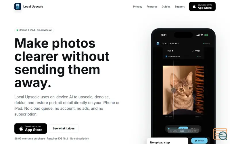 Screenshot of Local Photo Upscaler