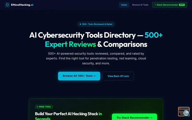 Screenshot of EthicalHacking.ai