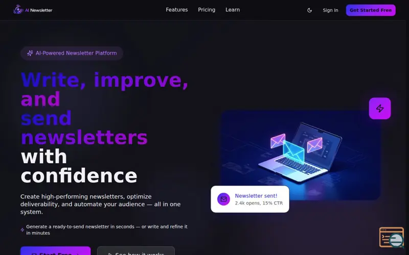Screenshot of AI Newsletter