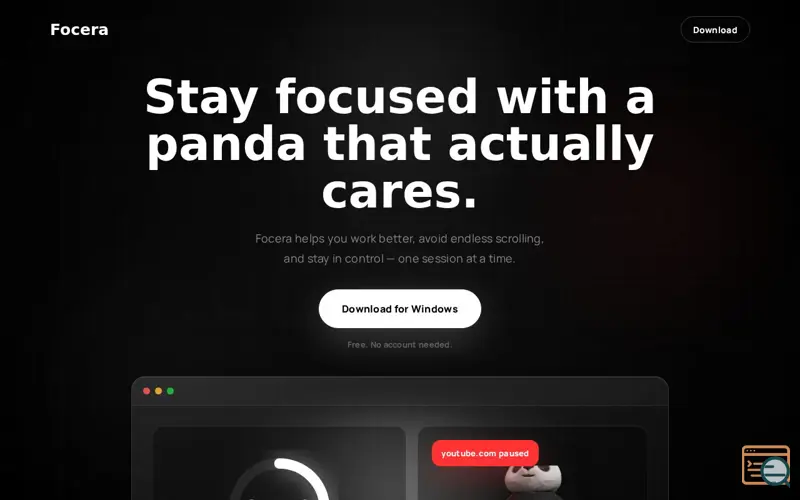 Screenshot of Focera