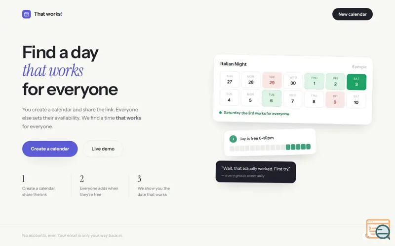 Screenshot of That works