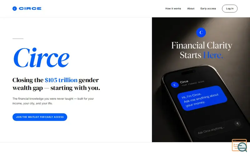 Screenshot of Circe — Financial guidance, reimagined 