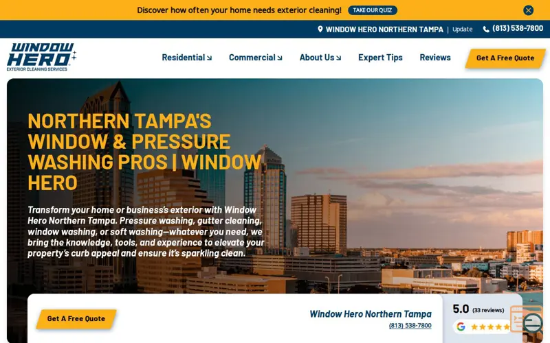 Screenshot of Northern Tampa Florida, a launch using Robly