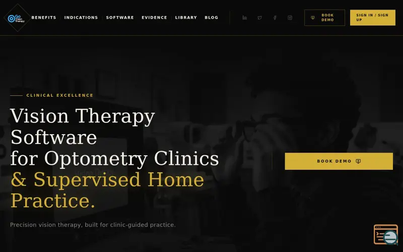 Screenshot of Go Vision Therapy 