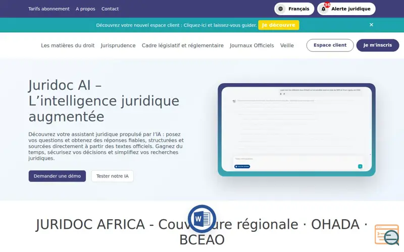 Screenshot of JuriDoc AI