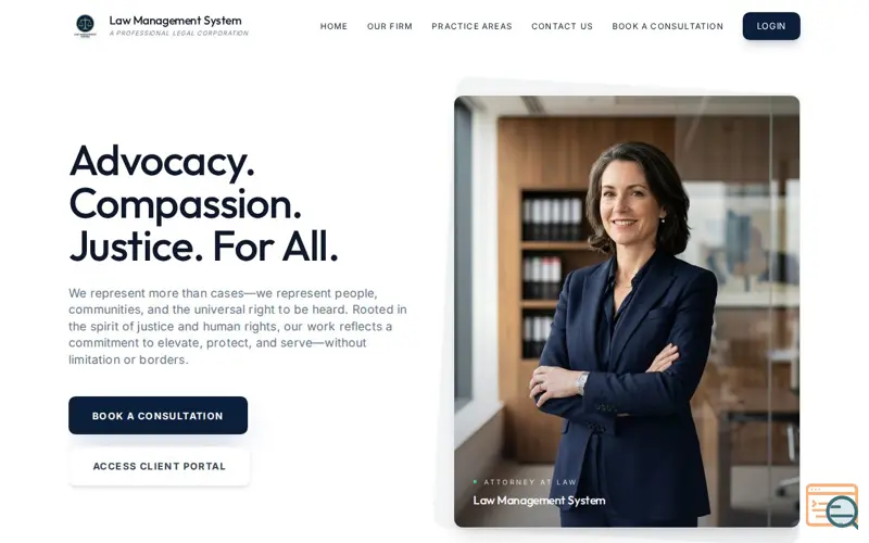 Screenshot of Legal Case Management